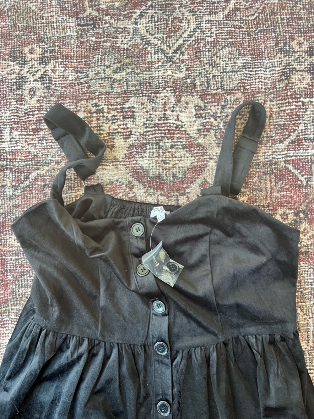 Black Button-Front Sundress - Picture 3 of 3